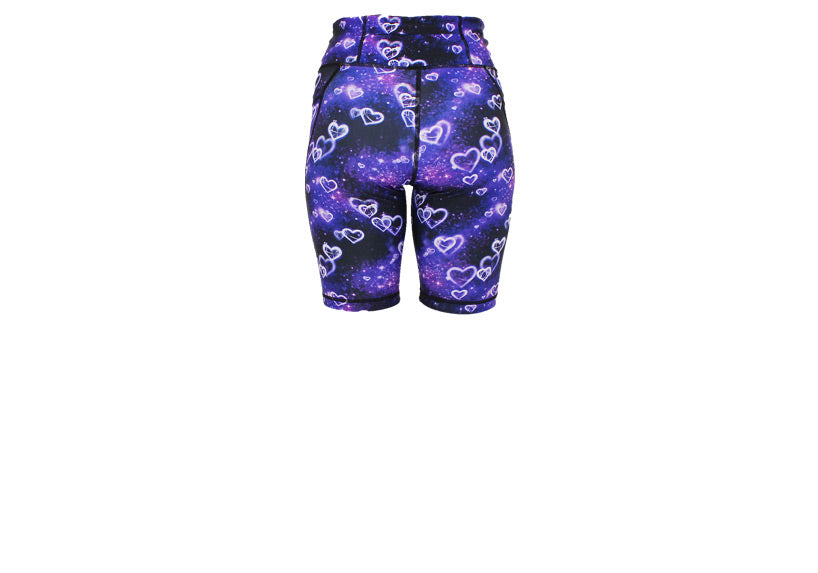 PRE ORDER Purple Galactica Long Shorts with pockets