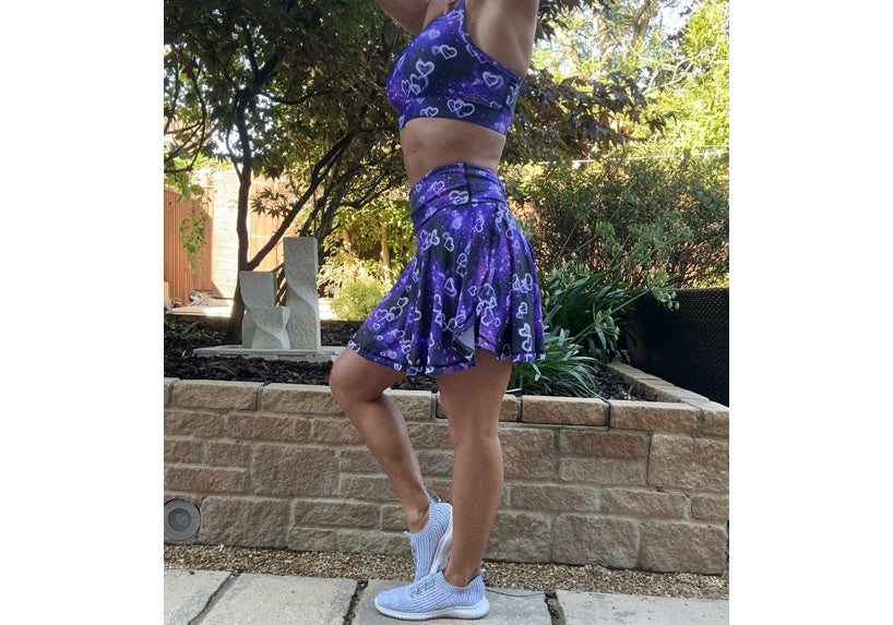 PRE ORDER Purple Galactica Skort