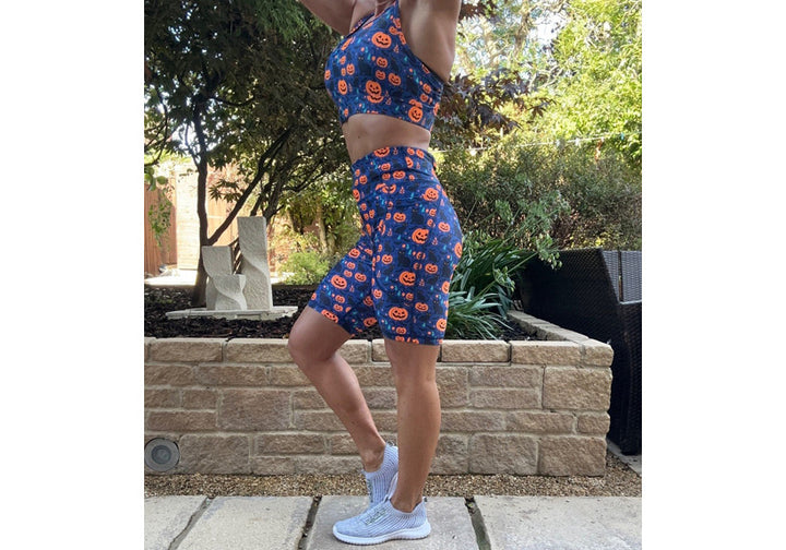 PRE ORDER Puurrfect Pumpkins Long Shorts with pockets