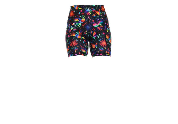 Rainbow Rainforest Mid Shorts with pockets