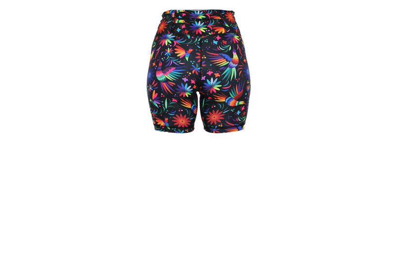 Rainbow Rainforest Mid Shorts with pockets