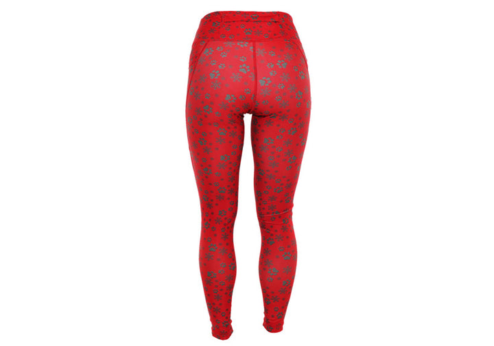 PRE ORDER Red Santa Paws leggings with pockets