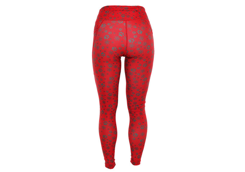 PRE ORDER Winter Red Santa Paws Leggings with Pockets