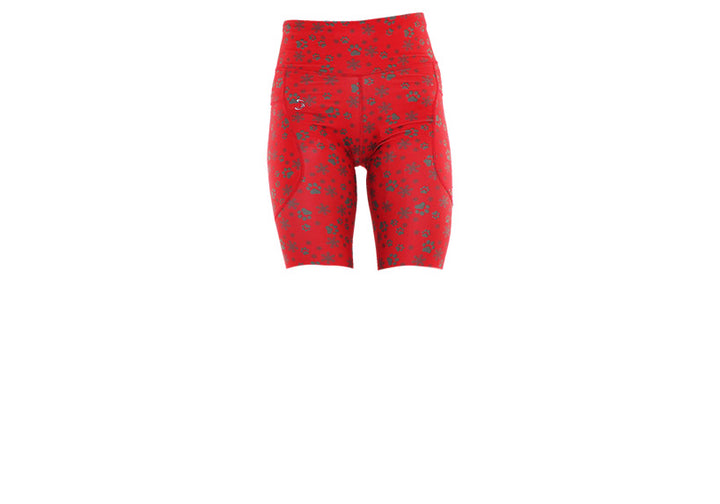 PRE ORDER Red Santa Paws Long Shorts with pockets