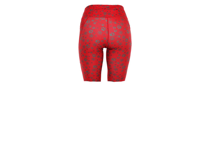 PRE ORDER Red Santa Paws Long Shorts with pockets