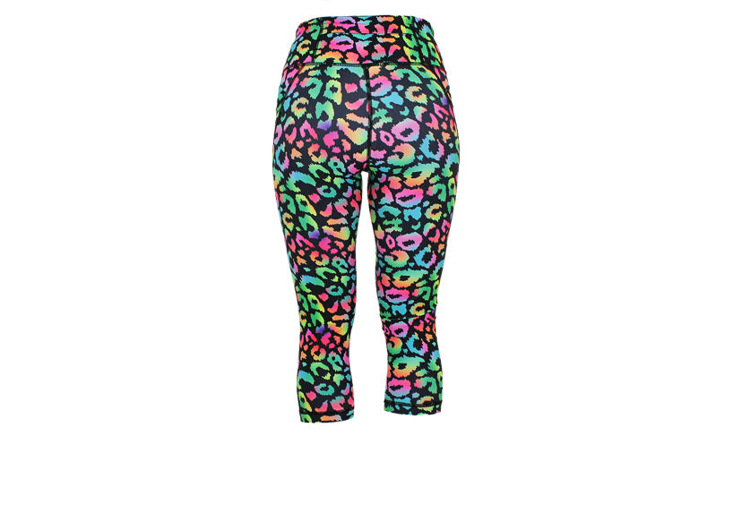 Capri Roaring Rainbows Leggings with pockets
