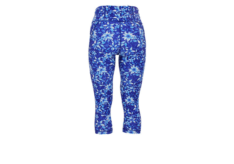 PRE ORDER Capri Sapphire Bloom Leggings with pockets