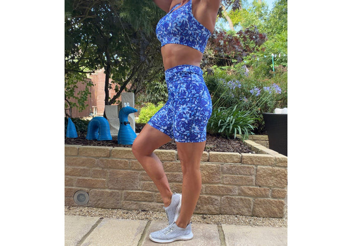 PRE ORDER Sapphire Bloom Mid Shorts with pockets