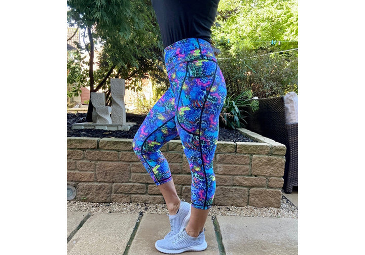 Capri Sapphire Safari Leggings with pockets