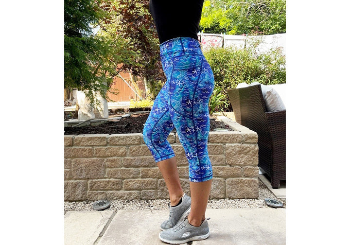 Capri Seascape Leggings with pockets