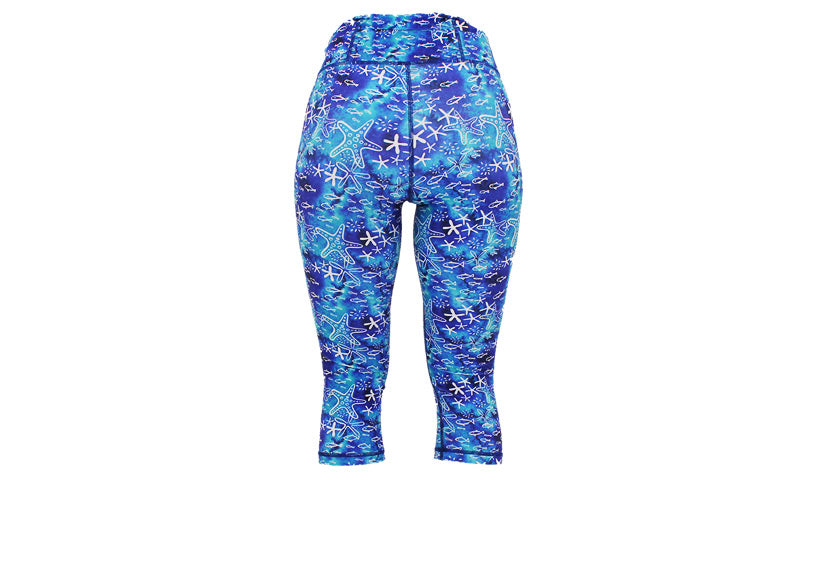 Capri Seascape Leggings with pockets