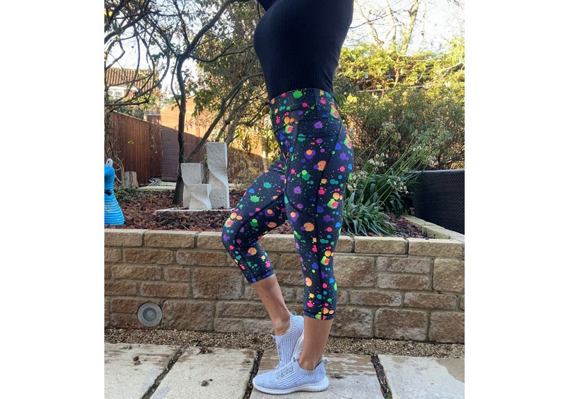 Capri Splat Attack Leggings with pockets