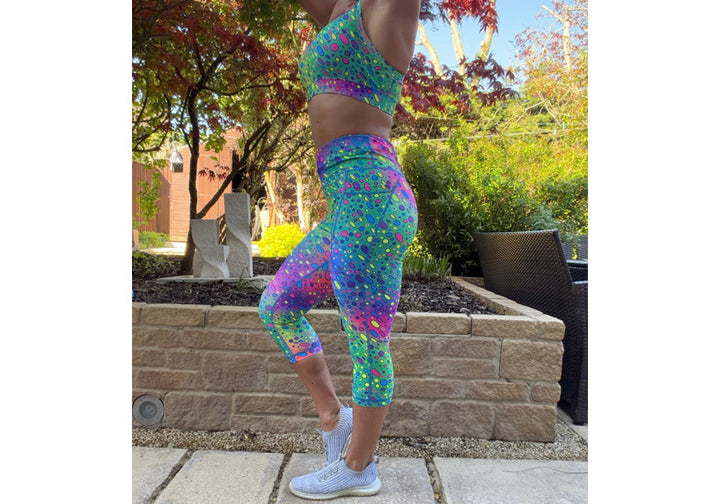 Capri Spotty Dotty Leggings with pockets