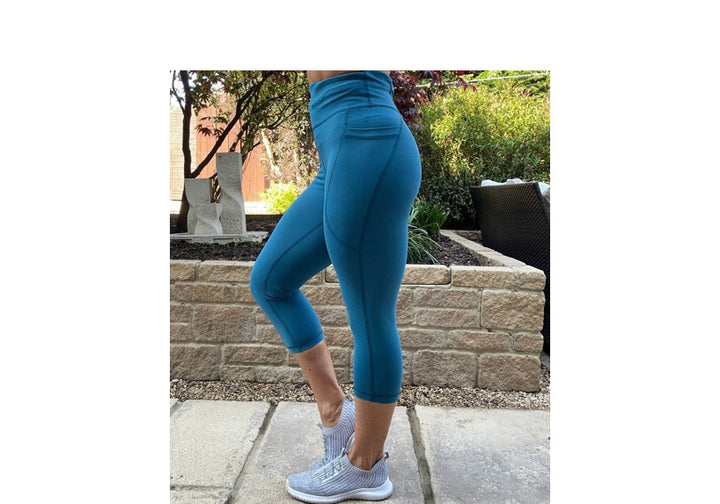 Capri Teal Premium Leggings with Pockets
