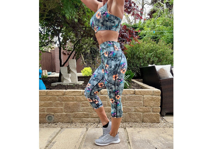 PRE ORDER Capri Vibrant Echoes Leggings with pockets