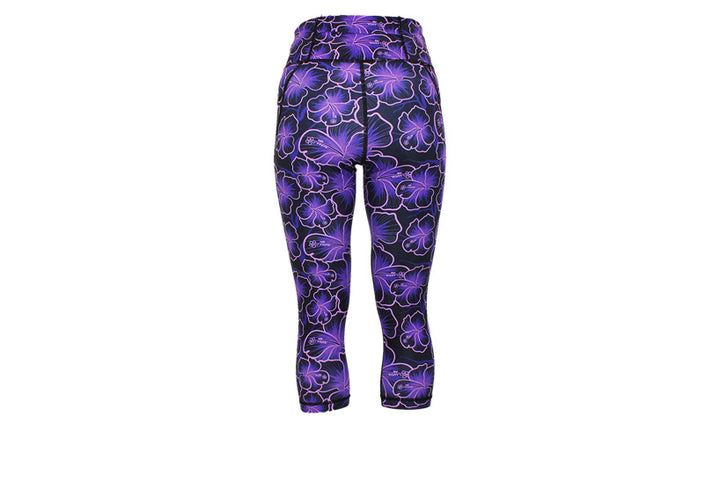 PRE ORDER Capri Violet Whispers Leggings with pockets
