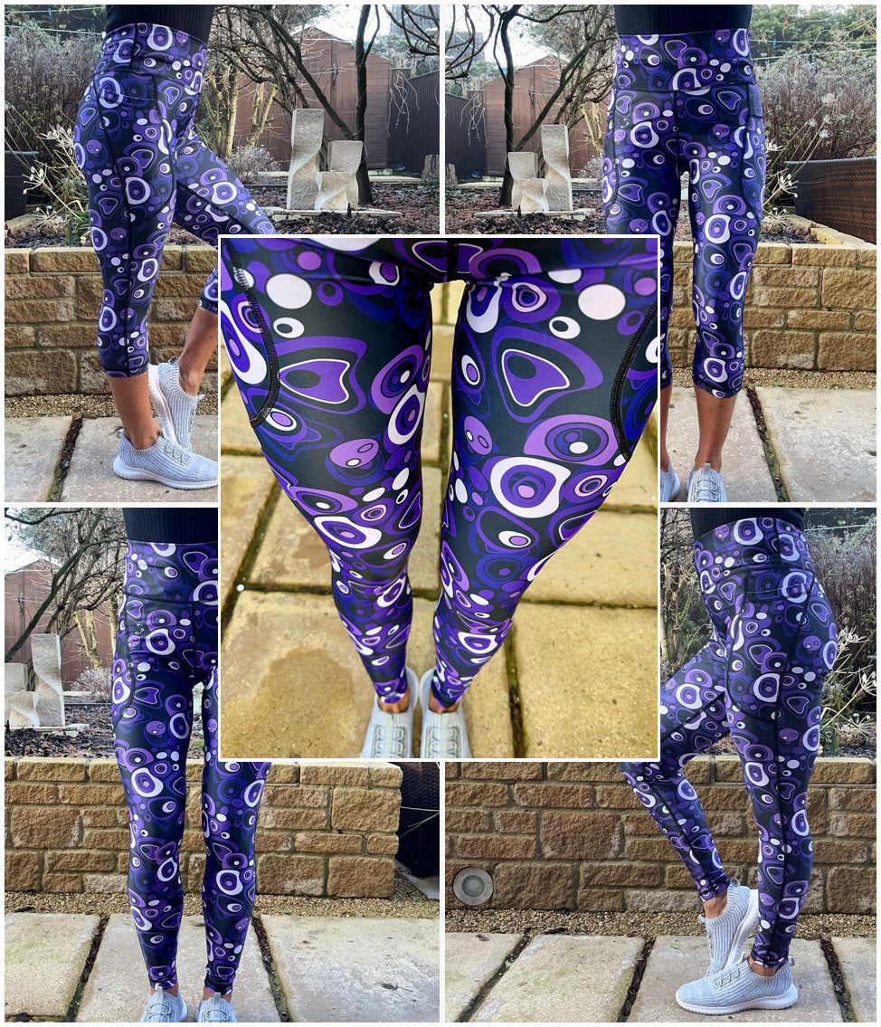 Violetta high waisted squat proof leggings with thigh pockets