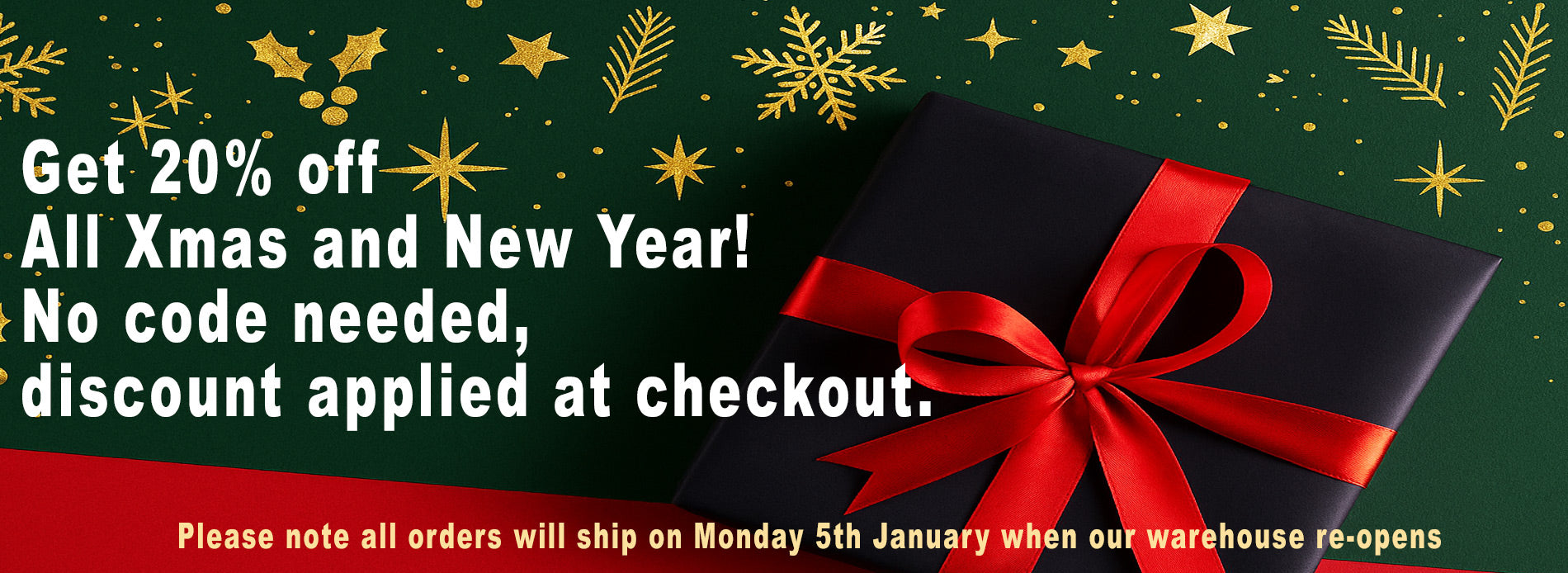 20% off over Xmas and New Year on all Sturdy By Design Shop Items